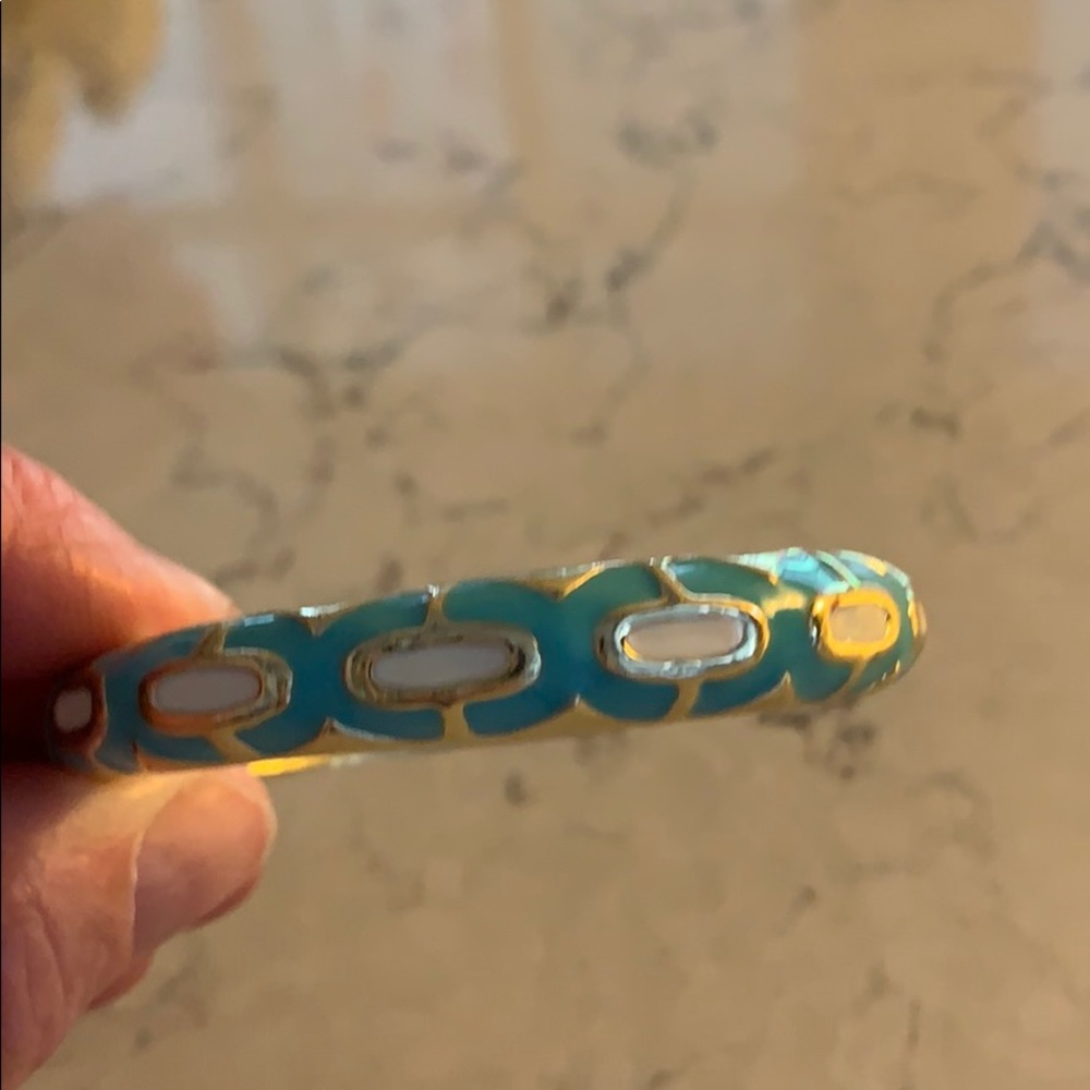 Fornash Enameled Hinged Bracelet